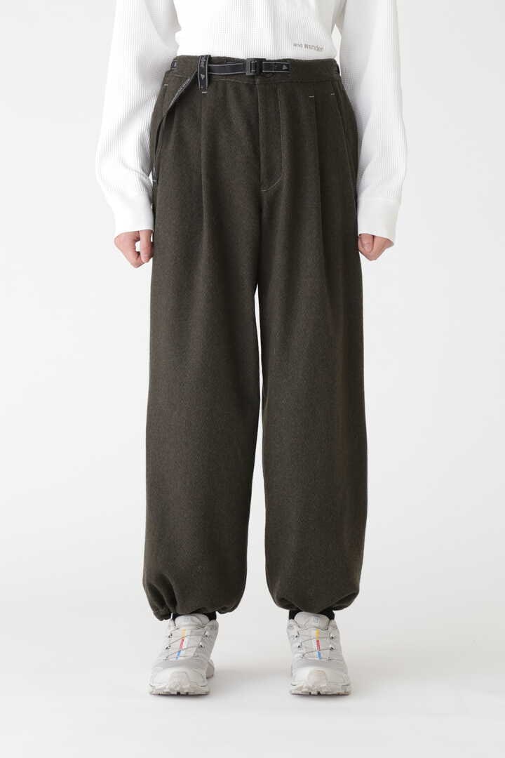 REWOOL tweed wide pants