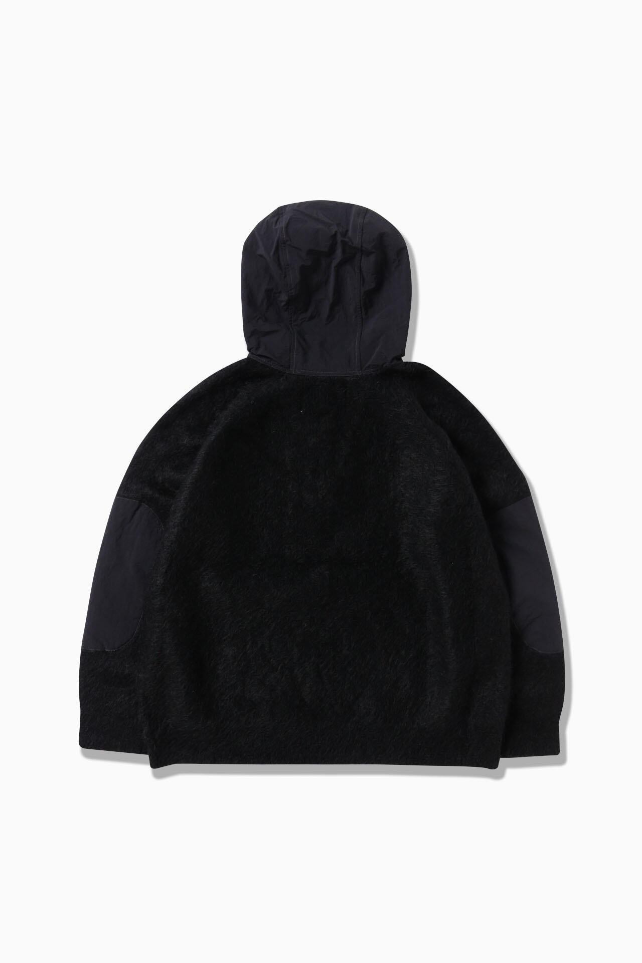 mohair wool knit hoodie