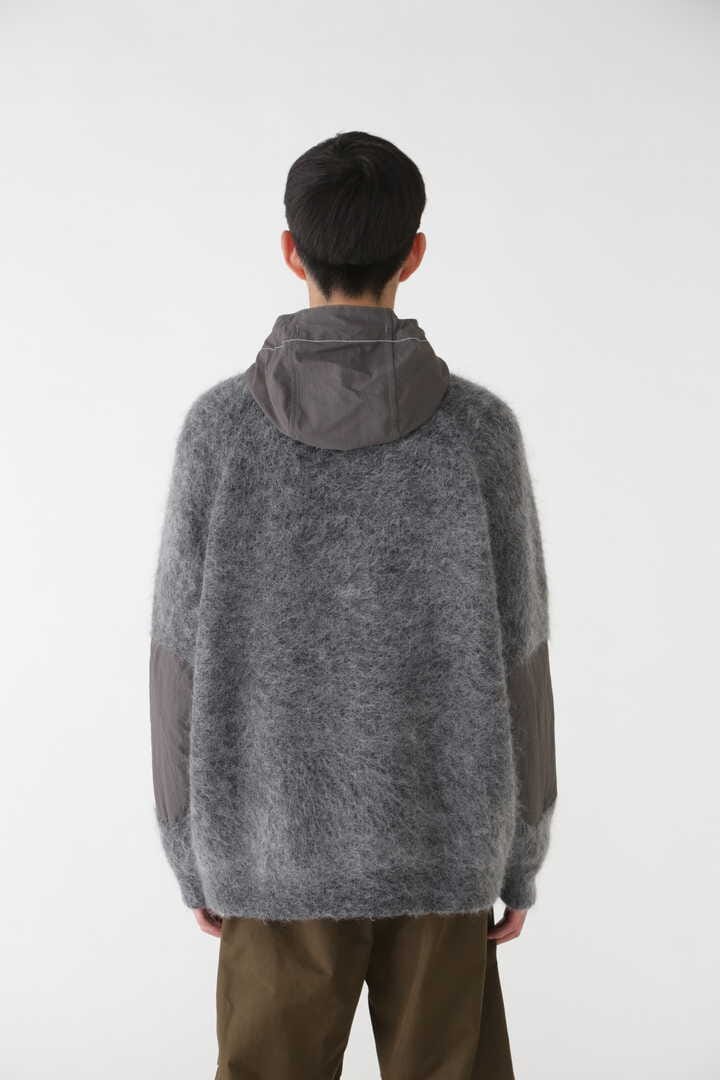 mohair wool knit hoodie