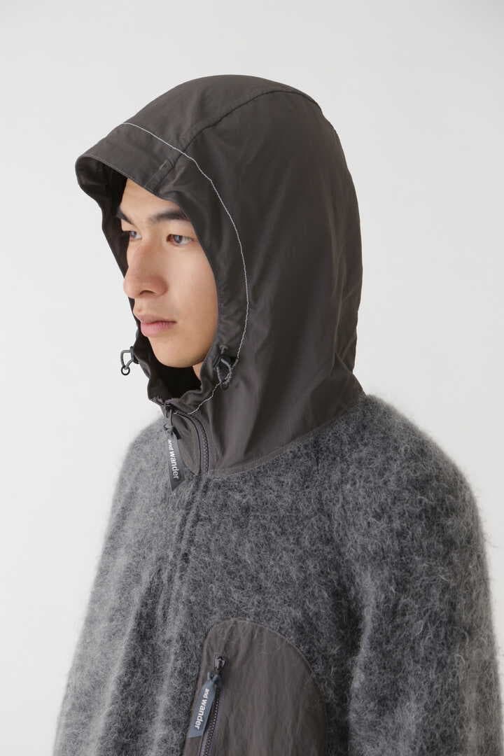 mohair wool knit hoodie