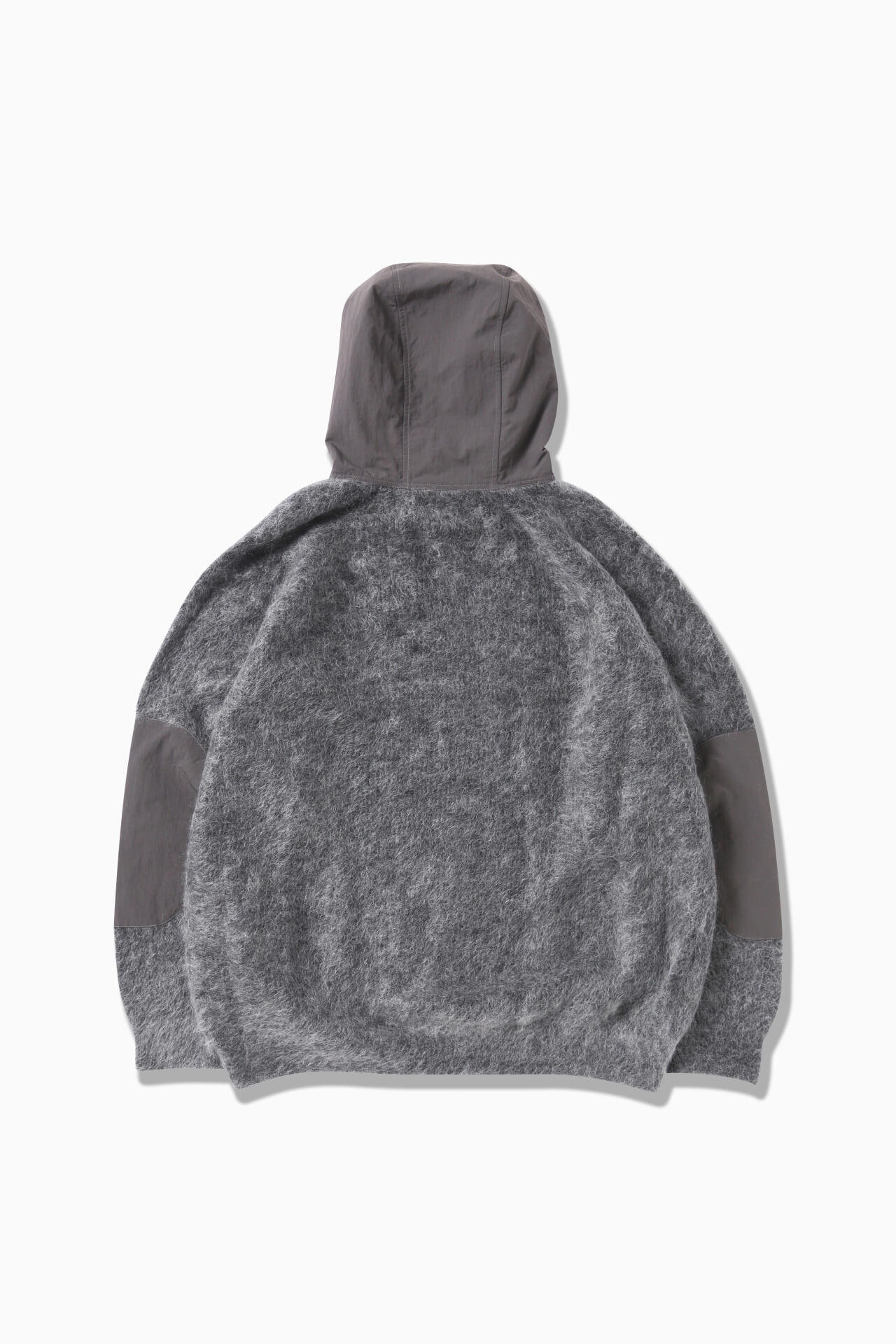 mohair wool knit hoodie