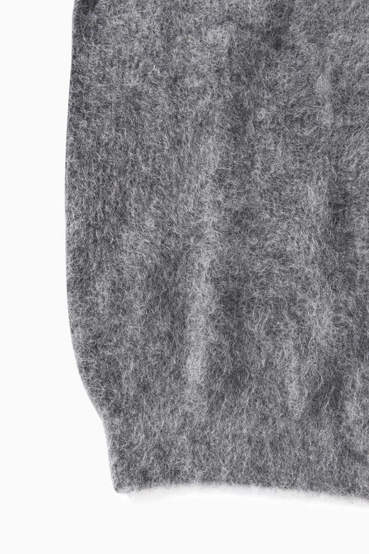 mohair wool knit hoodie