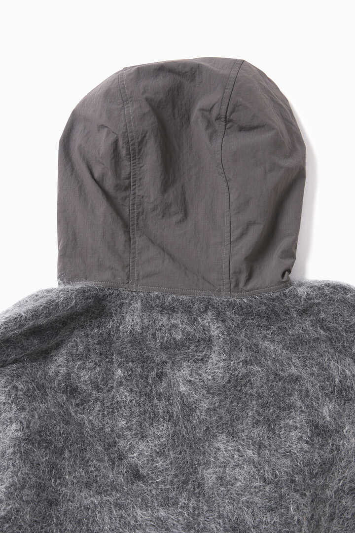 mohair wool knit hoodie