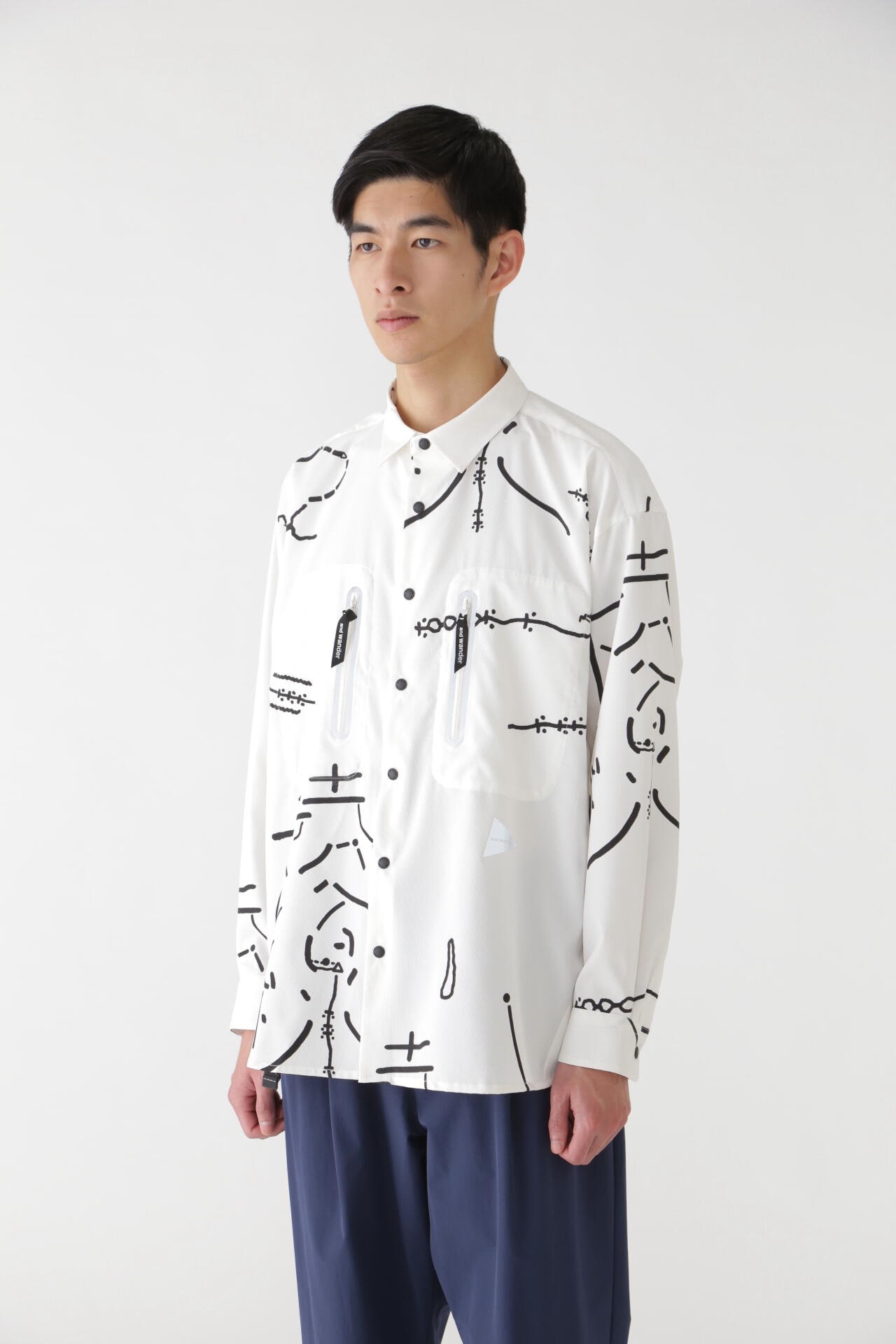 Daijiro OHARA map key print  shirt