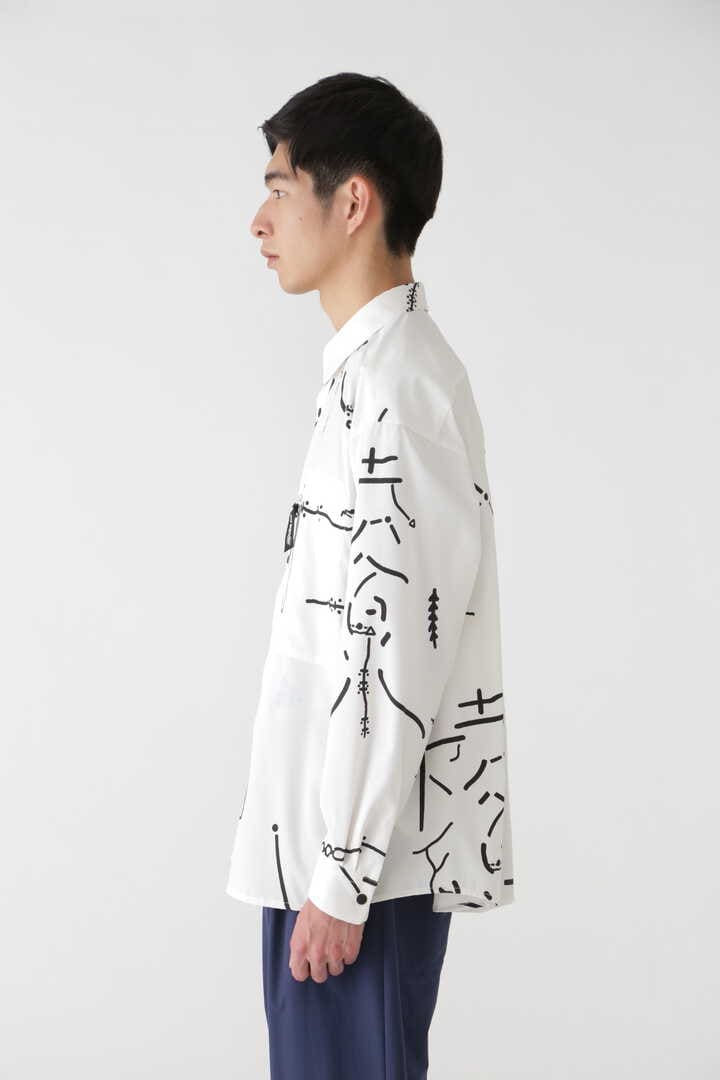 Daijiro OHARA map key print  shirt