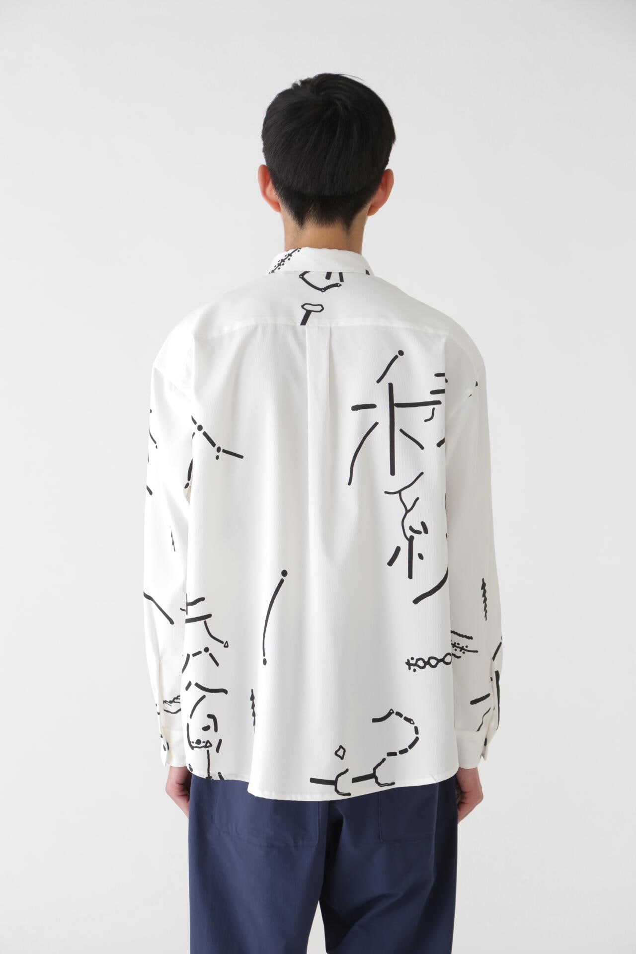 Daijiro OHARA map key print  shirt