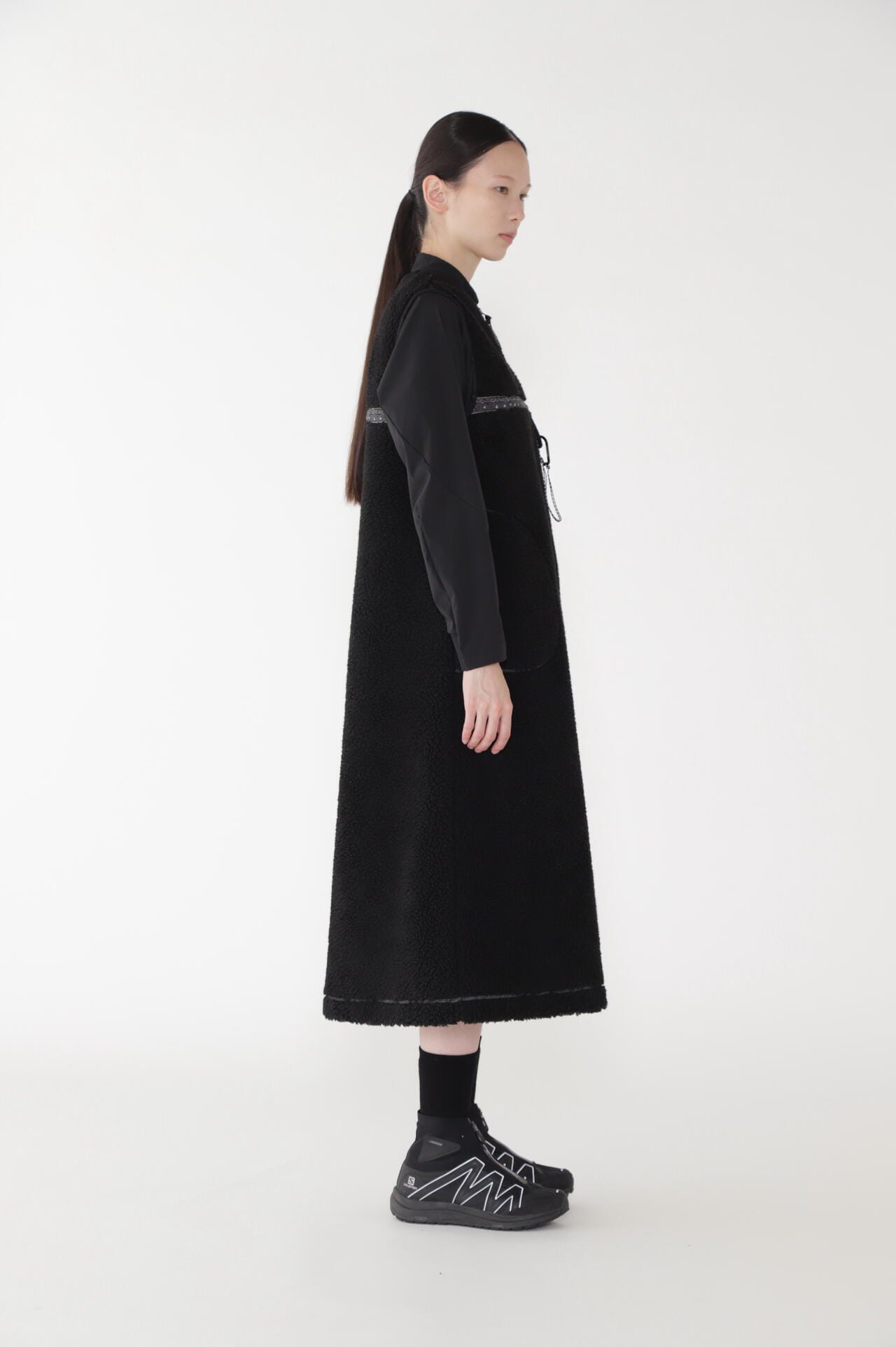 GRAMICCI × and wander JQ tape fleece dress