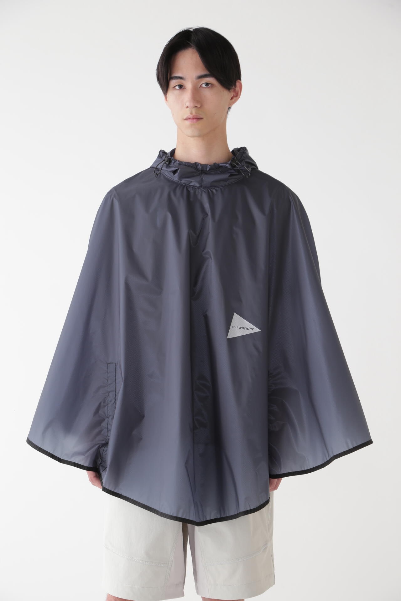 sil poncho | outerwear | and wander ONLINE STORE