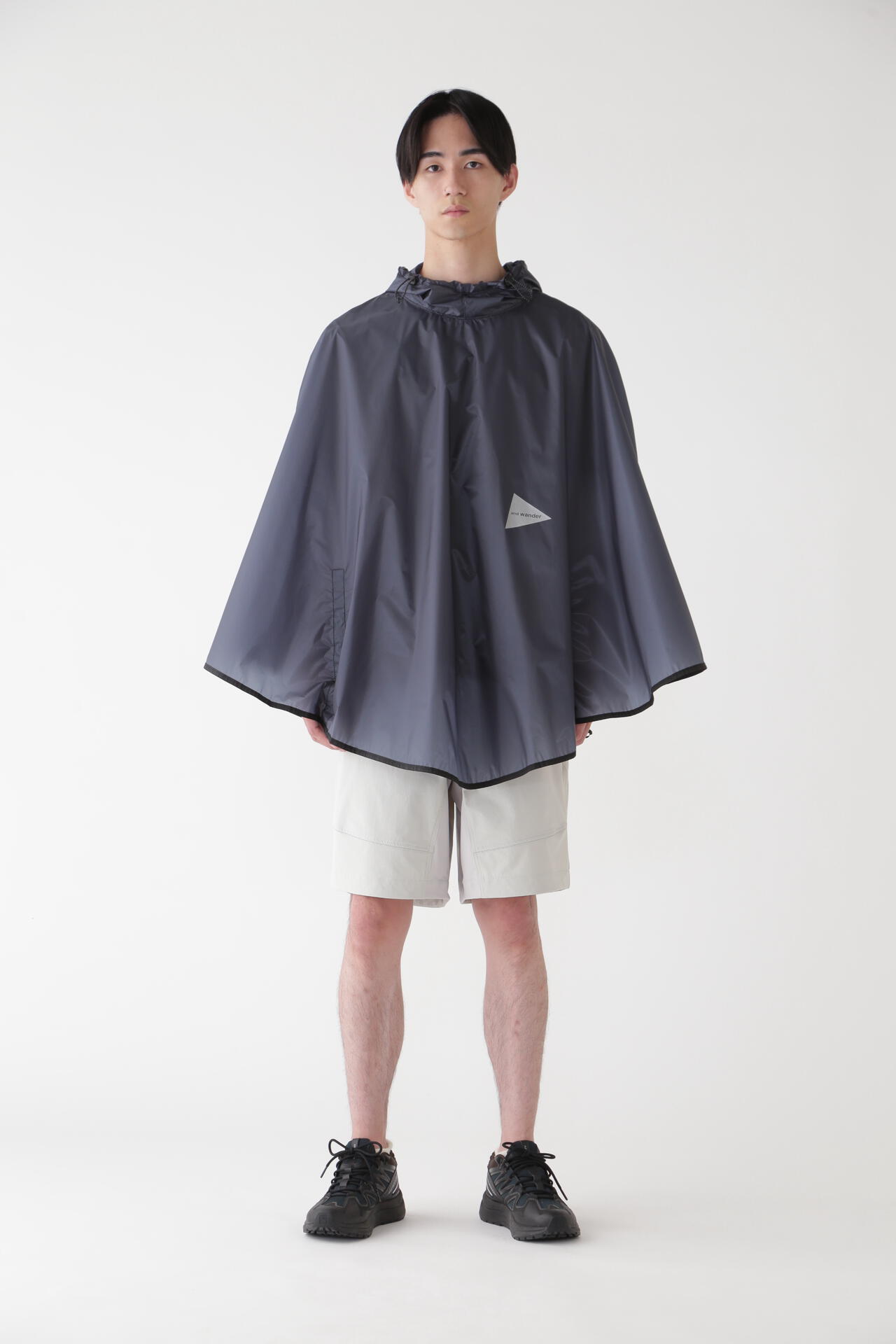 sil poncho | outerwear | and wander ONLINE STORE