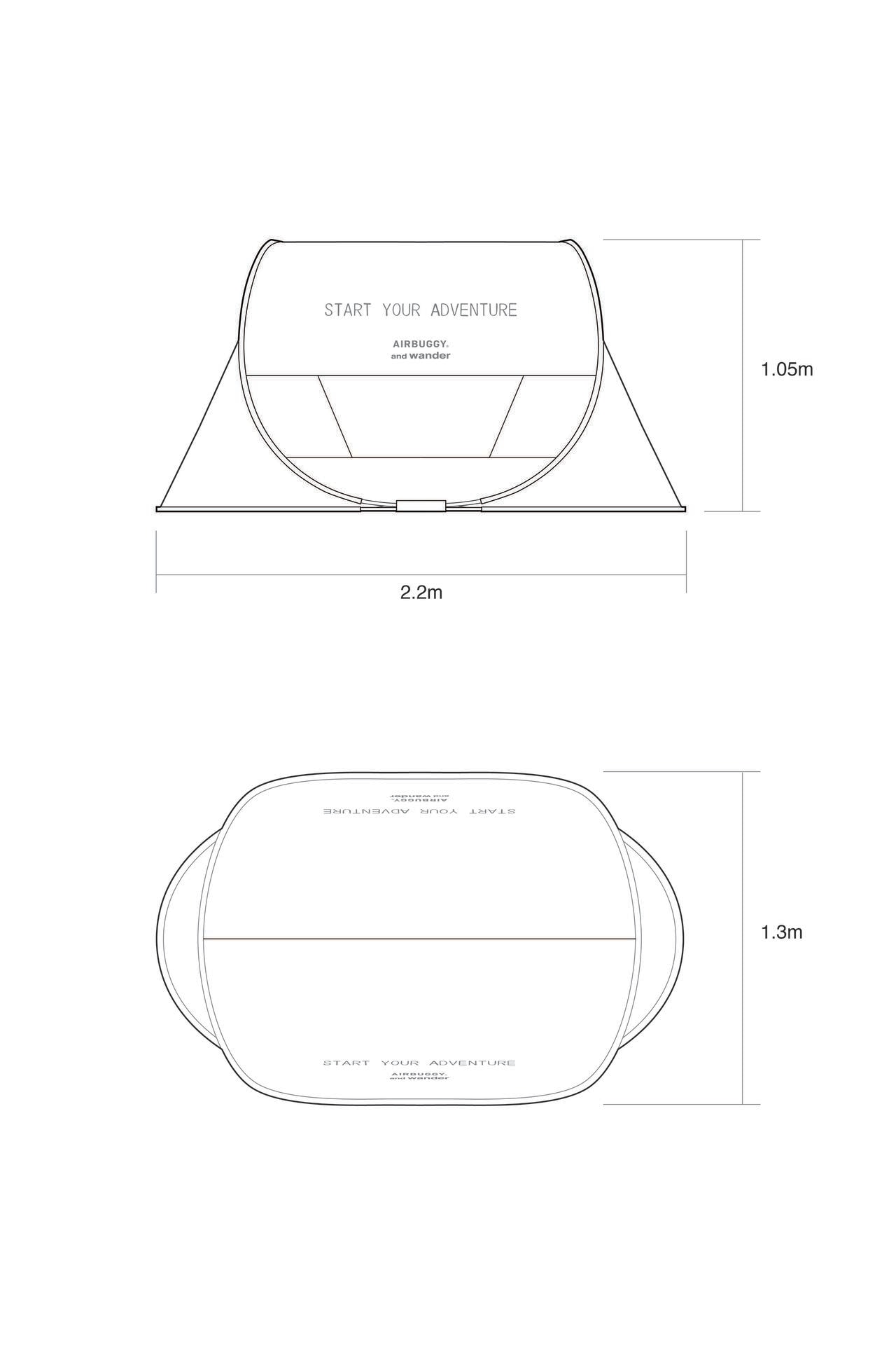 AIRBUGGY × and wander POPUP TENT