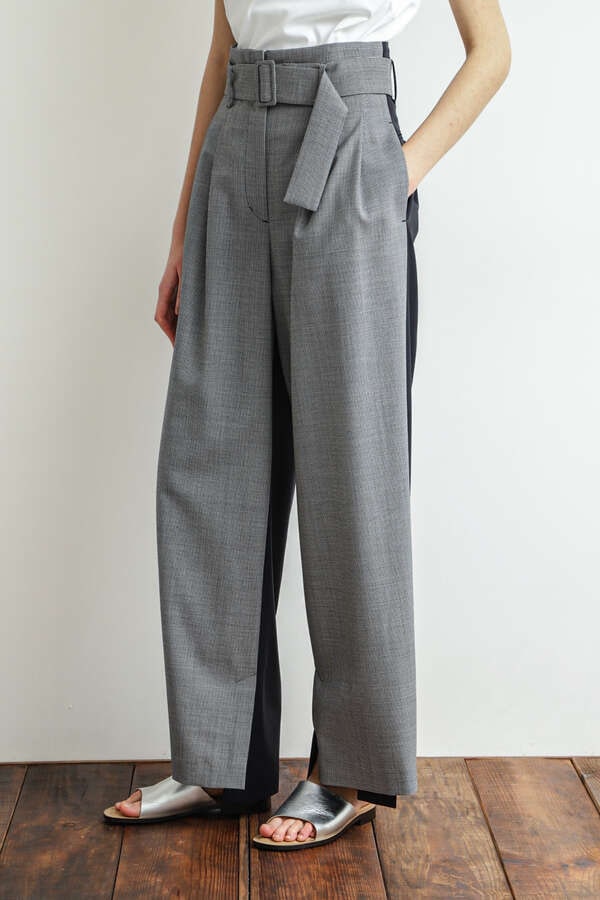 High Waist Pattern Combination Pants