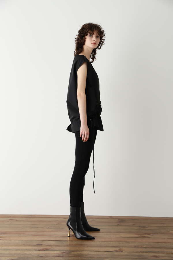 Slit Neck Sleeveless Blouse