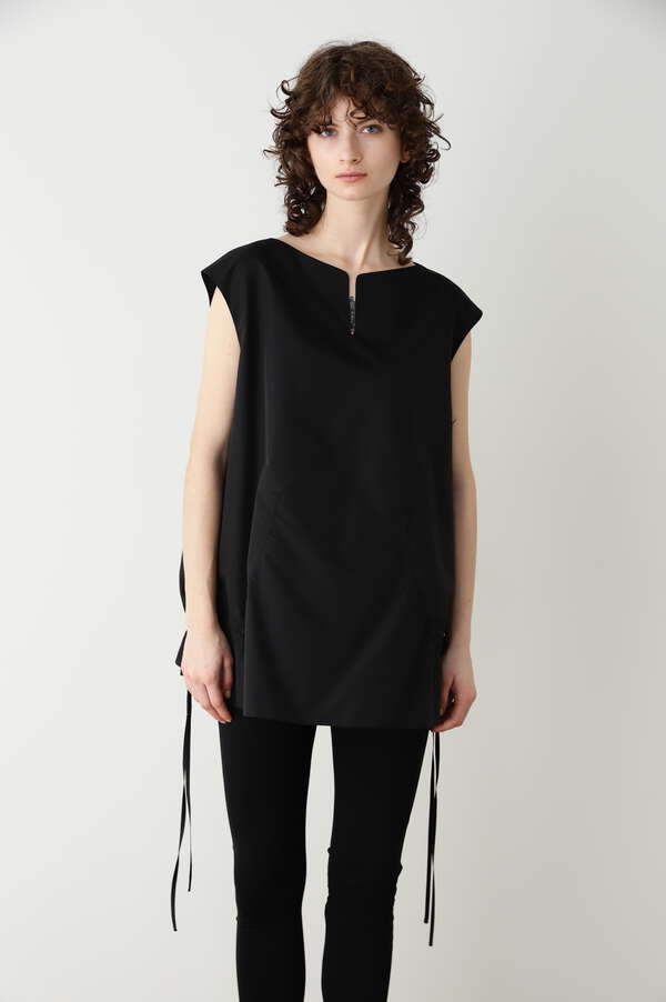 Slit Neck Sleeveless Blouse