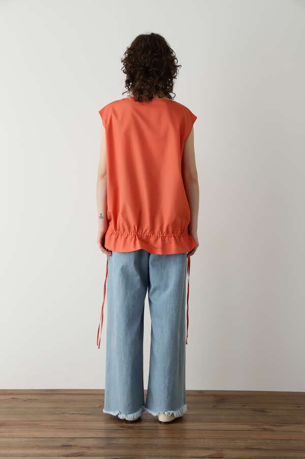 Slit Neck Sleeveless Blouse