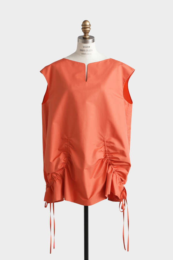 Slit Neck Sleeveless Blouse