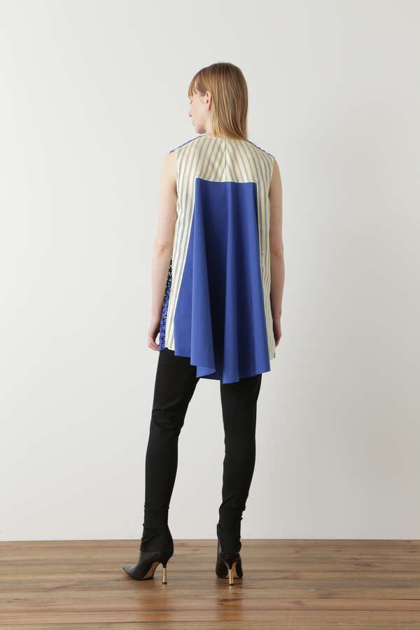 【先行予約 4月下旬-5月上旬入荷予定】Star Lace/Stripe Combi Blouse