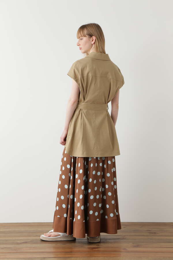 【先行予約 4月中旬-下旬入荷予定】Belted Sleeveless Jacket