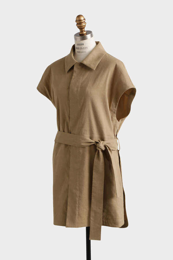 【先行予約 4月中旬-下旬入荷予定】Belted Sleeveless Jacket