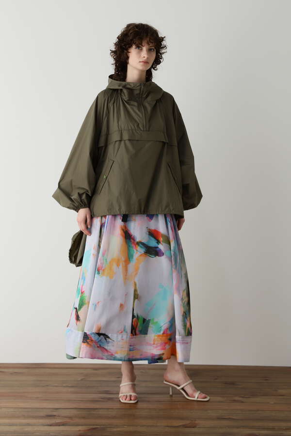 【TV着用】Printed Double Buckle Flare Skirt
