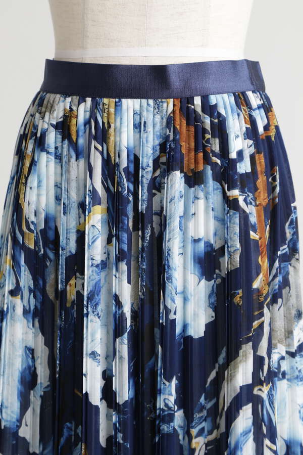 【TV着用】Printed Pleats Skirt