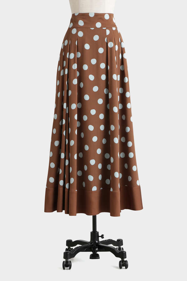 【TV着用】Printed Silk Dot Skirt