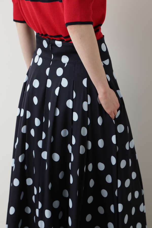 【TV着用】Printed Silk Dot Skirt