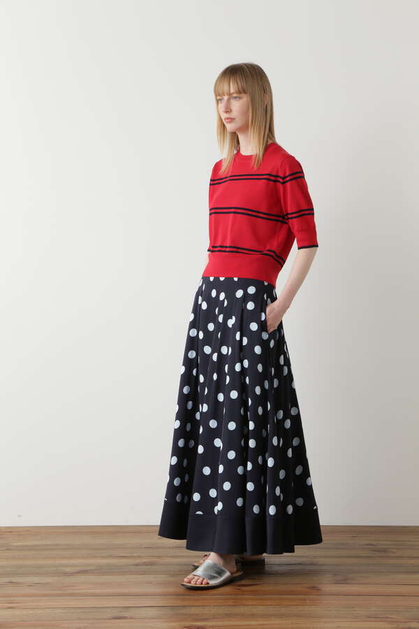 【TV着用】Printed Silk Dot Skirt