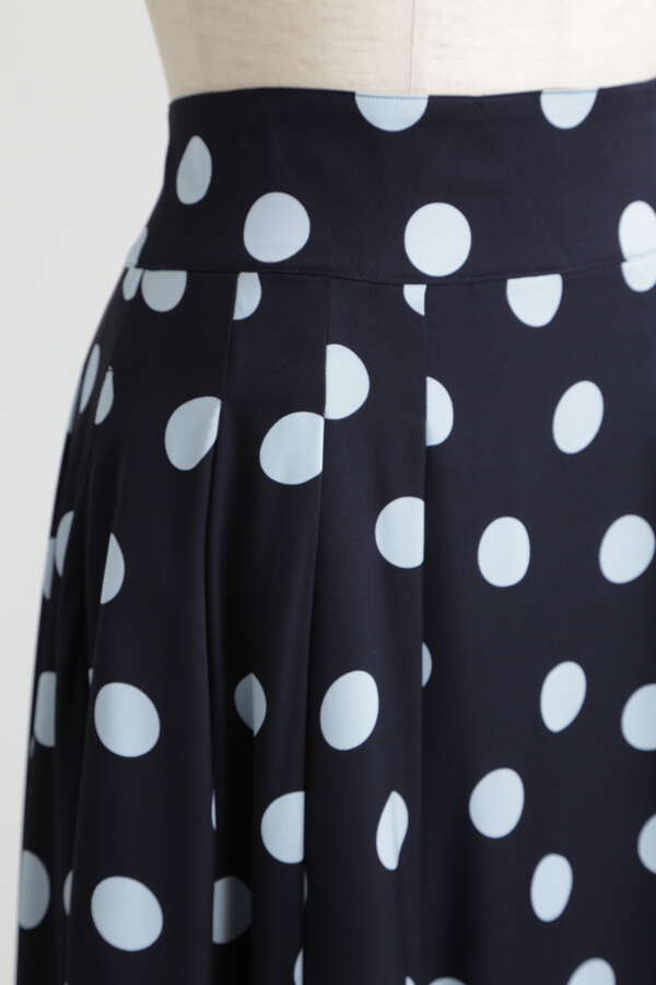 【TV着用】Printed Silk Dot Skirt