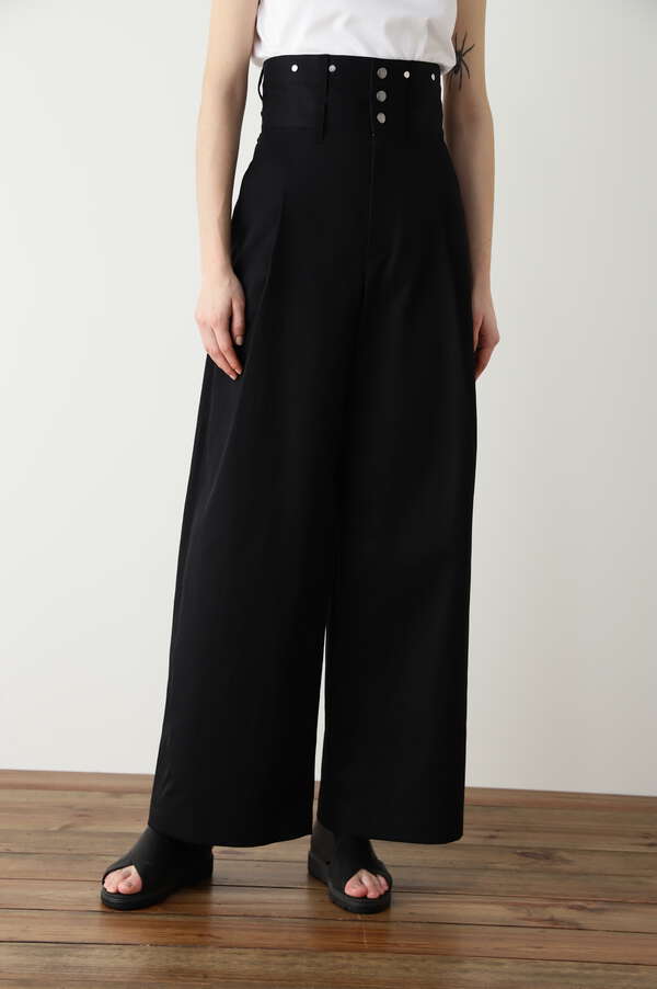 High Waist Wide  Suspendar Pants