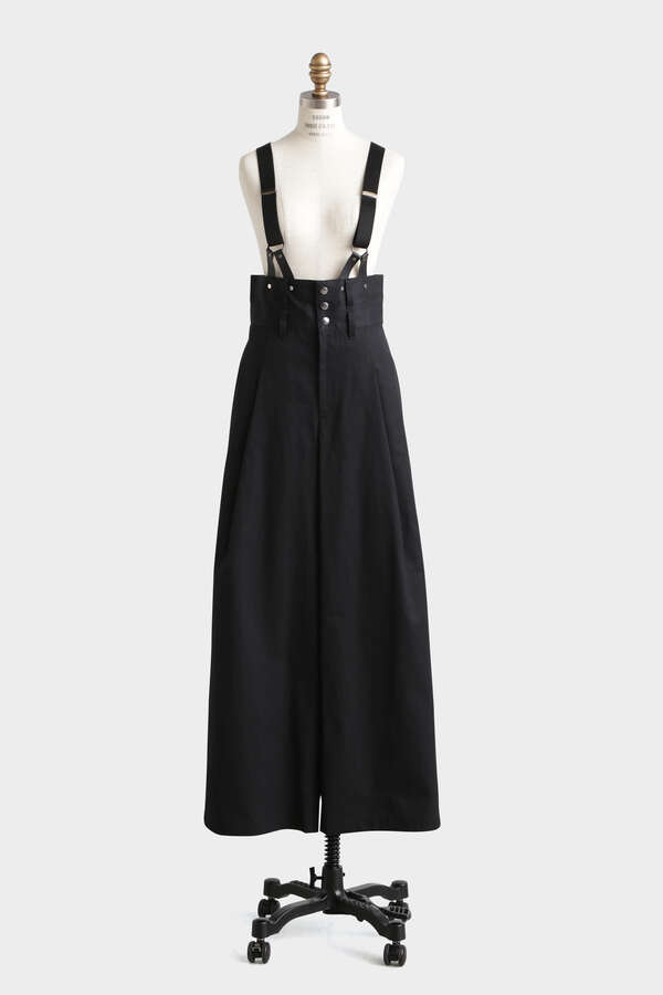 High Waist Wide  Suspendar Pants