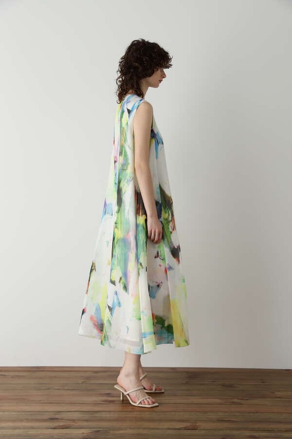 【TV着用 雑誌掲載】Printed Sleeveless Maxi Dress