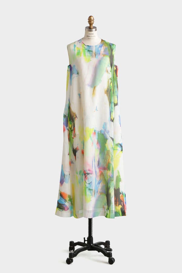 【TV着用 雑誌掲載】Printed Sleeveless Maxi Dress