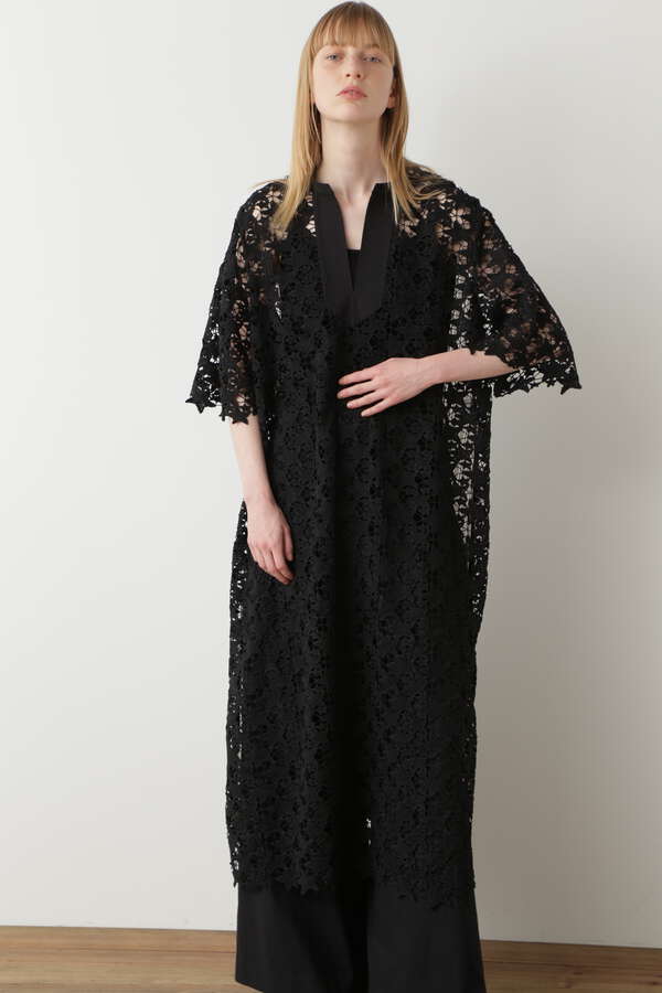 【先行予約 4月下旬-5月上旬入荷予定】Star Lace/Stripe Combi Dress