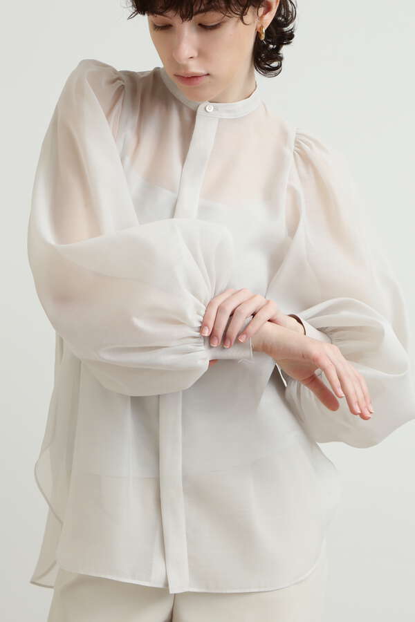 【Oggi 11 月号掲載商品】【TV着用】 Sheer Organdy Blouse