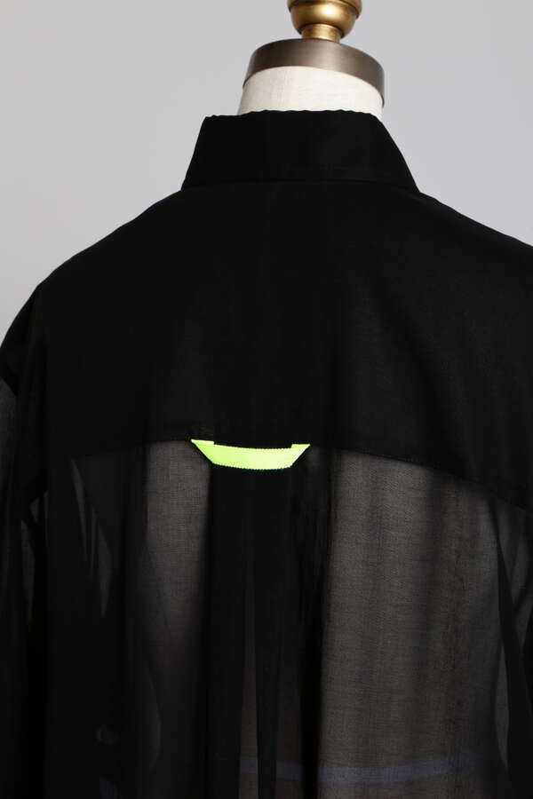 Sheer Volume Sleeve Long Shirt