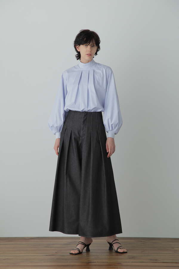 【TV着用】【VERY web掲載商品】High Neck Tuck Shirt