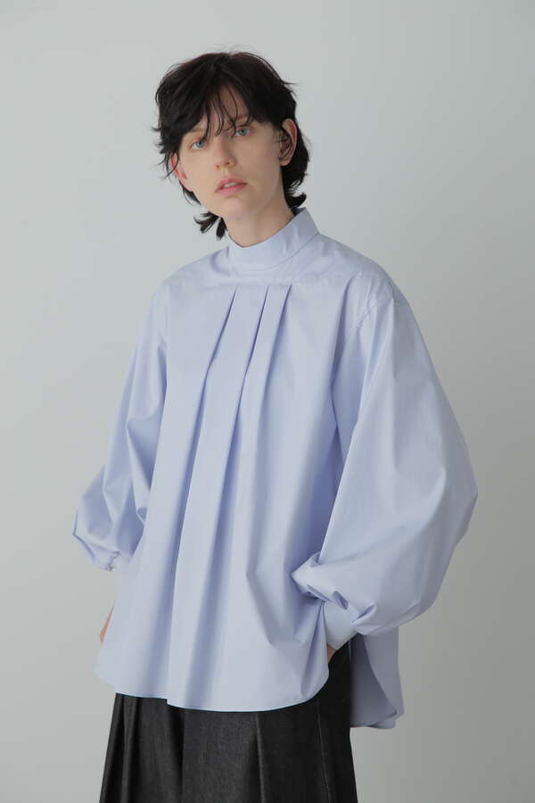 【TV着用】【VERY web掲載商品】High Neck Tuck Shirt