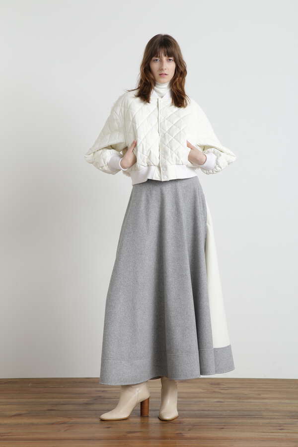 【先行予約 10月下旬-11月上旬入荷予定】Color Blocking Flare Skirt