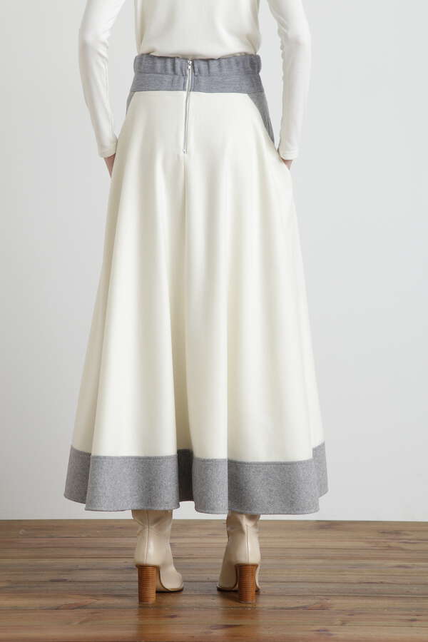 【先行予約 10月下旬-11月上旬入荷予定】Color Blocking Flare Skirt