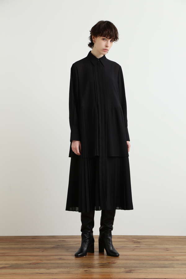 Pleated Combination Dress