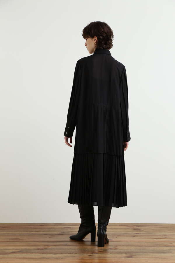 Pleated Combination Dress