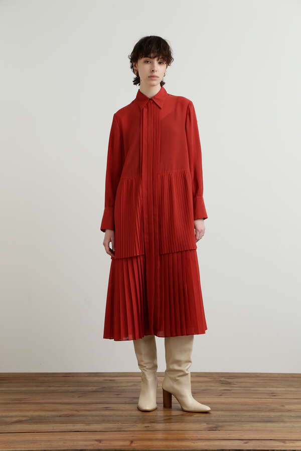 Pleated Combination Dress