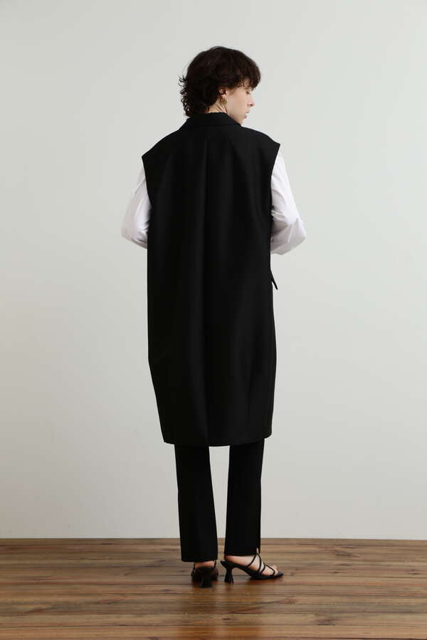Shall Collar Long Gilet