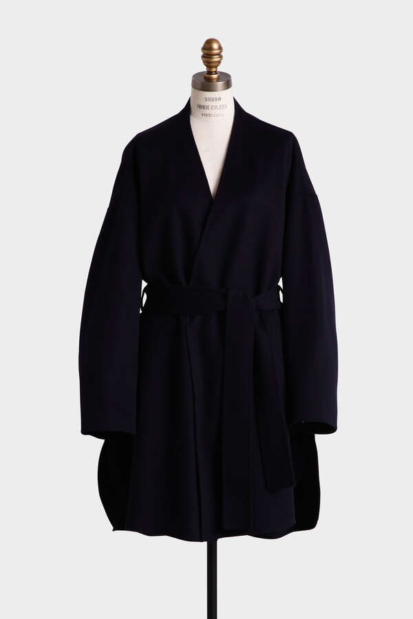 【STORY 11 月号掲載商品】No Collar Belted Coat