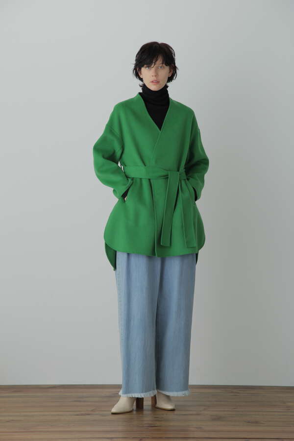 【STORY 11 月号掲載商品】No Collar Belted Coat