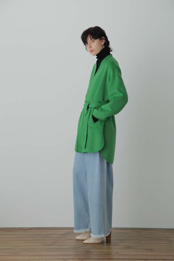 【STORY 11 月号掲載商品】No Collar Belted Coat