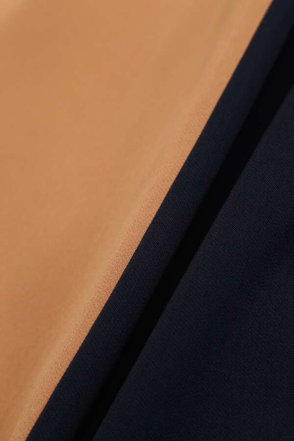 Color Blocking Officer Trench Coat