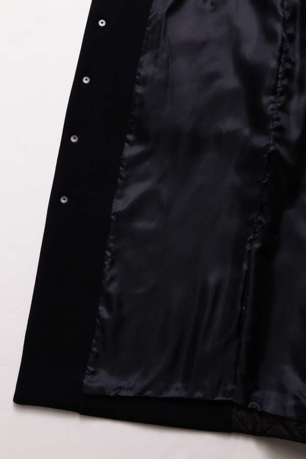 Quilted Melton Combination Coat