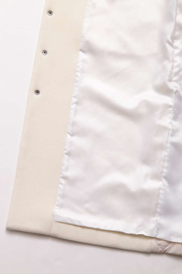 Quilted Melton Combination Coat