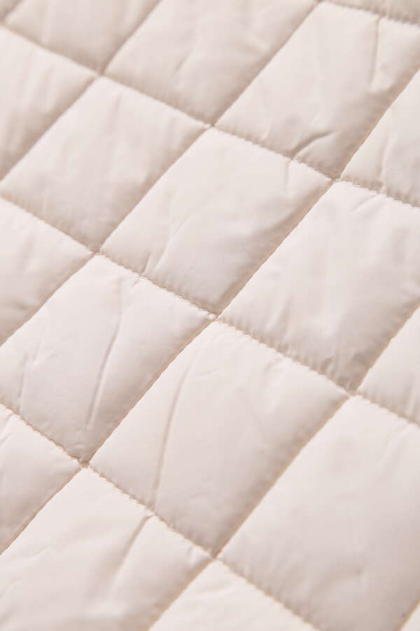 Quilted Melton Combination Coat